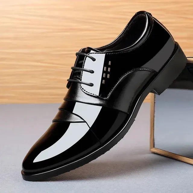 Luxury Mens Patent Leather Oxford Dress Shoes