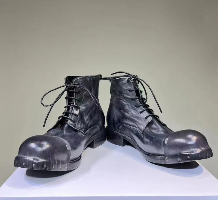MARTIN AMRIO BRITISH STYLE HORSEHIDE VINTAGE LEATHER BOOTS