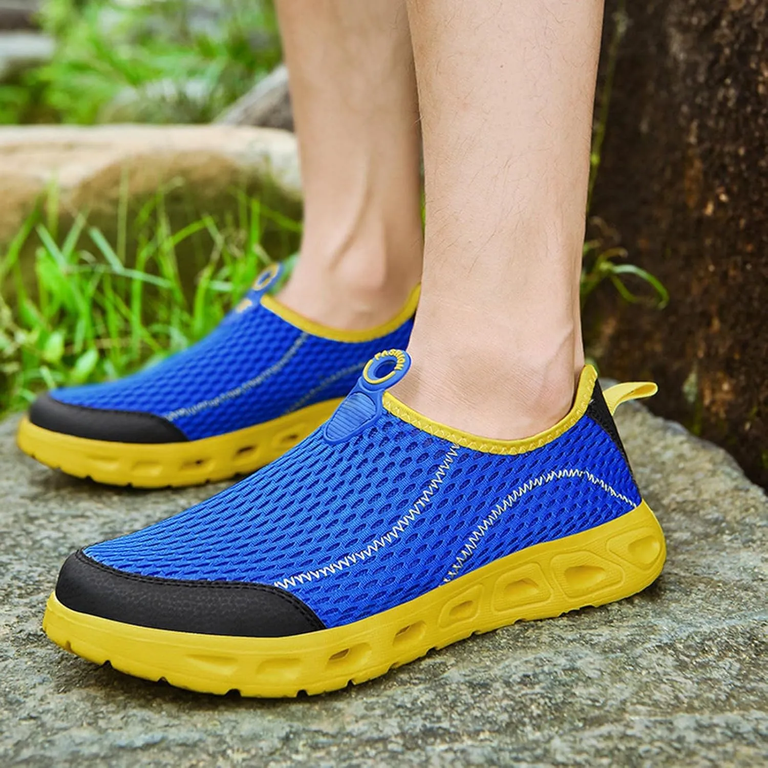 Men's Casual Sneakers Mens Running Shoes Comfortable Tennis Sneakers Walking Slip on Athletic Breathable Sport Shoe