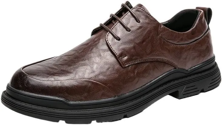 Men's Genuine Leather Oxford Dress Shoes, Fashion Brogue Formal Shoes, Business & Conference Shoes for Work, Comfortable Banquet Shoes for Men