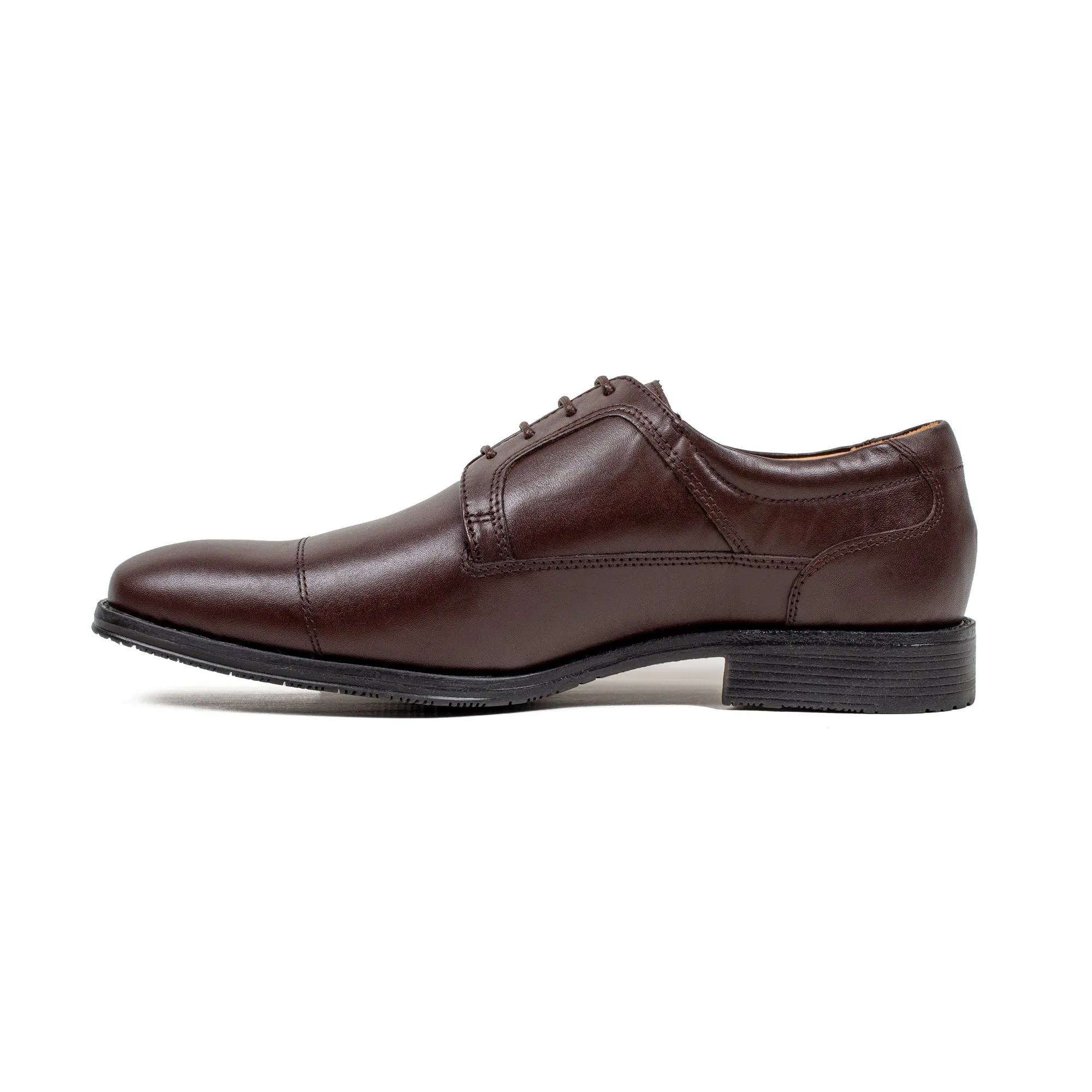 Men's Premium Brown Leather Formal Oxford Shoes | Vibrant® Classic Cap-Toe Design