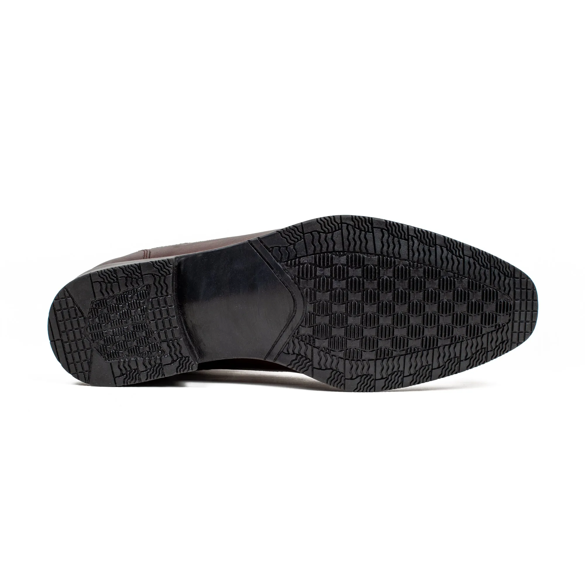 Men's Premium Brown Leather Formal Oxford Shoes | Vibrant® Classic Cap-Toe Design