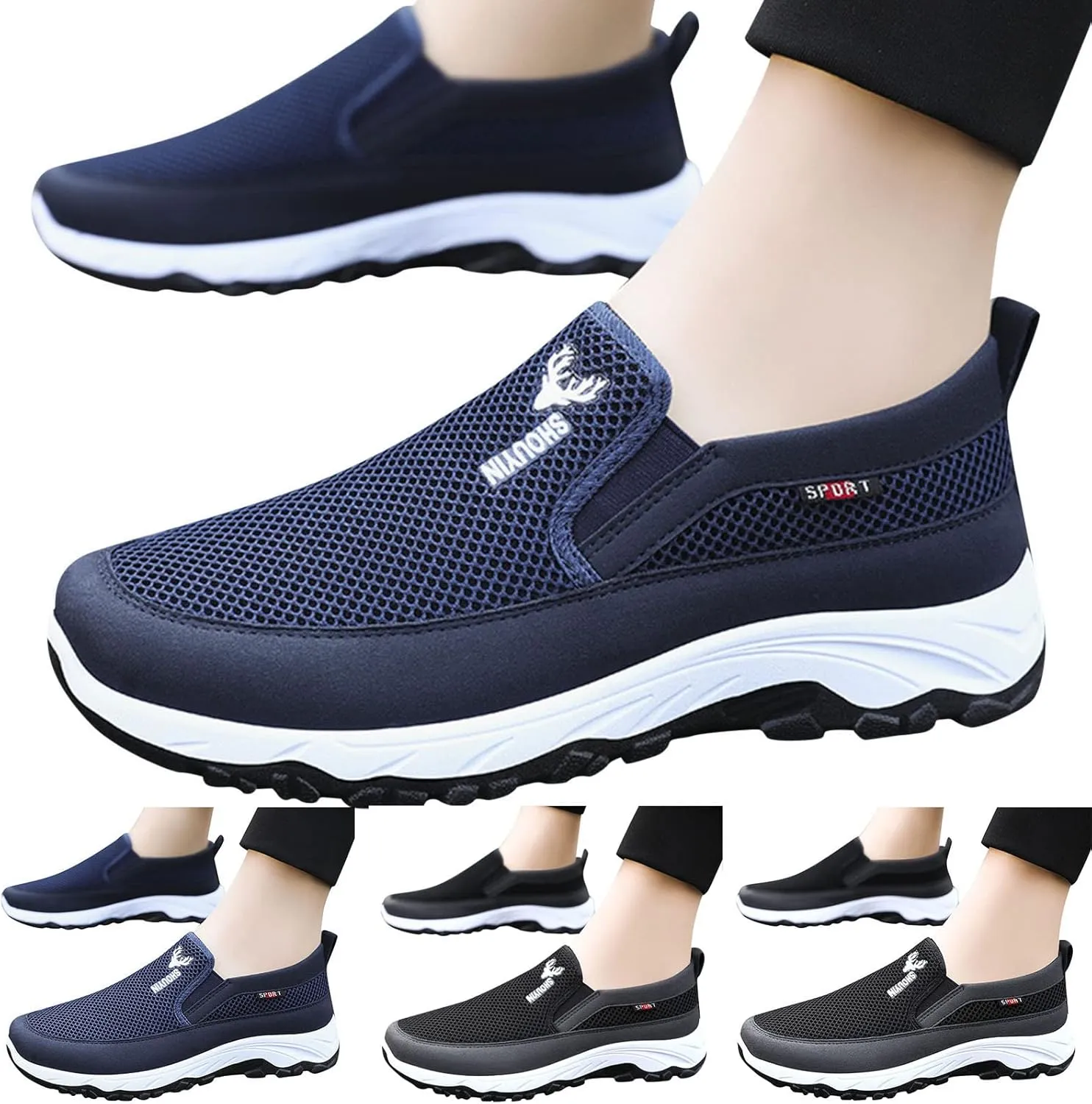 Mens Slip on Shoes Mens Athletic Shoes Walking Shoe for Men Sneaker for Men Casual Athletic Gym Sneaker