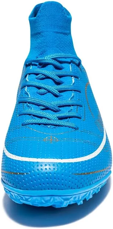 Mens Soccer Boots Professional High-Top Football Shoes Outdoor Indoor Comfortable Athletic Sneaker