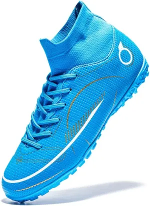Mens Soccer Boots Professional High-Top Football Shoes Outdoor Indoor Comfortable Athletic Sneaker