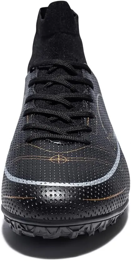 Mens Soccer Boots Professional High-Top Football Shoes Outdoor Indoor Comfortable Athletic Sneaker