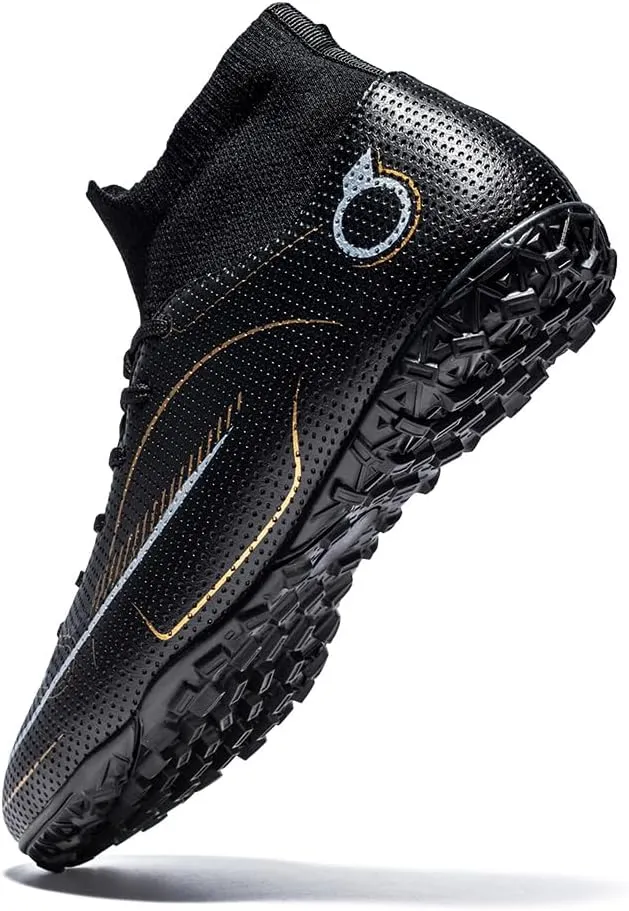 Mens Soccer Boots Professional High-Top Football Shoes Outdoor Indoor Comfortable Athletic Sneaker