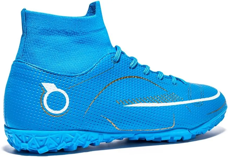 Mens Soccer Boots Professional High-Top Football Shoes Outdoor Indoor Comfortable Athletic Sneaker