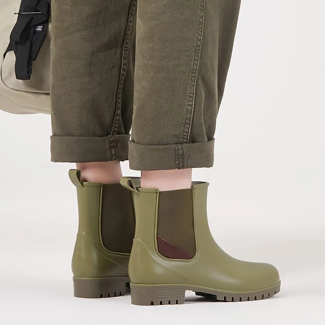 planone Short rain Boots for Women Waterproof Garden Shoes Anti-Slipping Chelsea Rainboots for Ladies Comfortable Insoles Stylish Light Ankle rain Shoes matte Outdoor Work Shoes