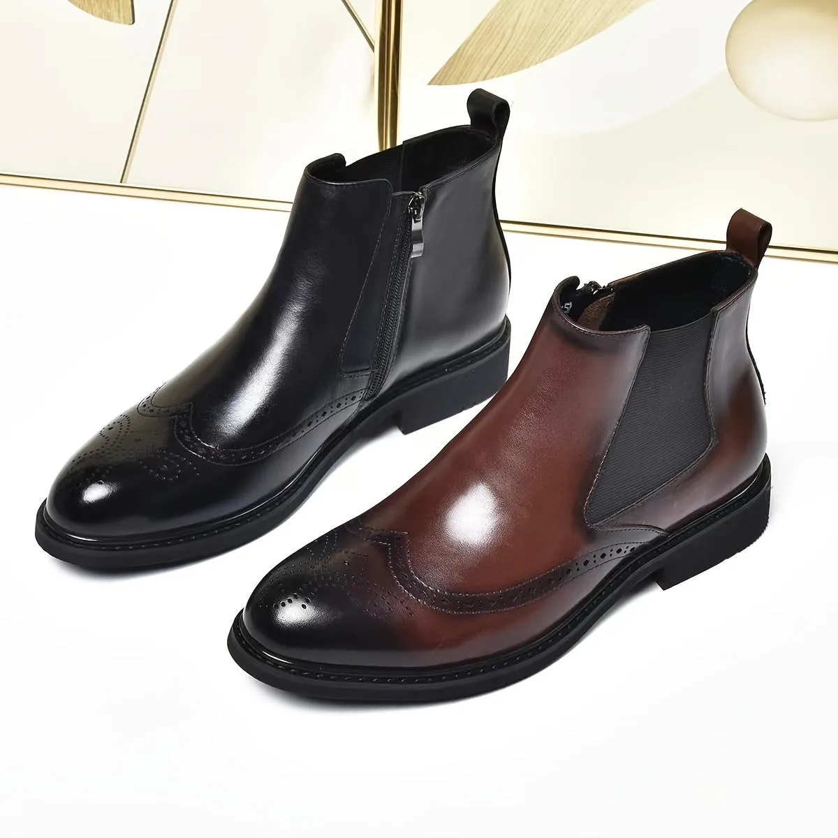Plus Size Mens WaterResistant Chelsea Boots