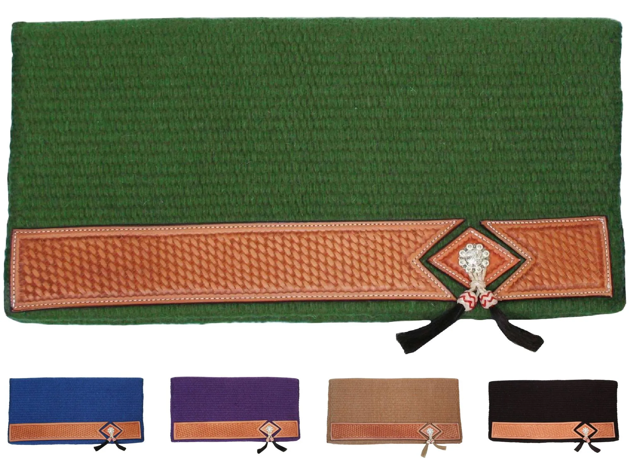 Pony New Zealand Wool Saddle Blankets Wear Leathers USA Leather - 24" X 24"