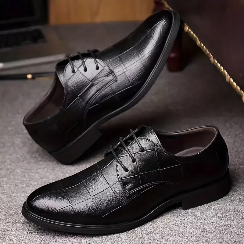 Premium Derby Shoes NonSlip Comfortable with Stylish Plain Toe