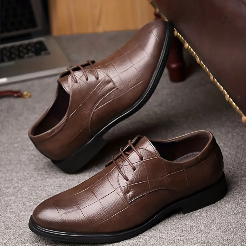 Premium Derby Shoes NonSlip Comfortable with Stylish Plain Toe