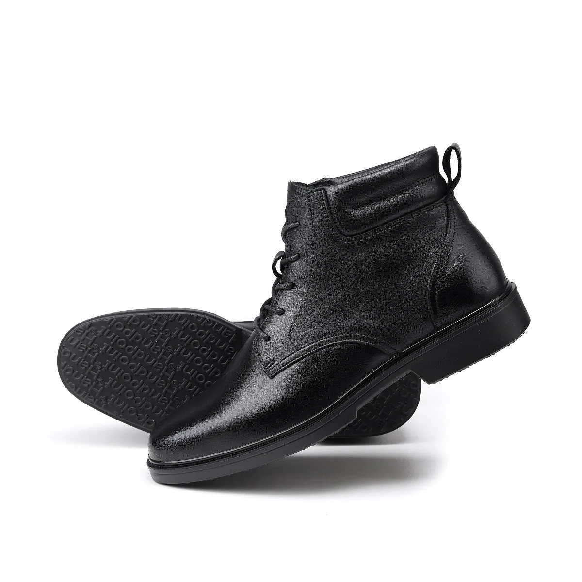 RV4102 Men's 6" Soft Toe Oxford Boots Lace up Black color Business Wedding Party Shoes