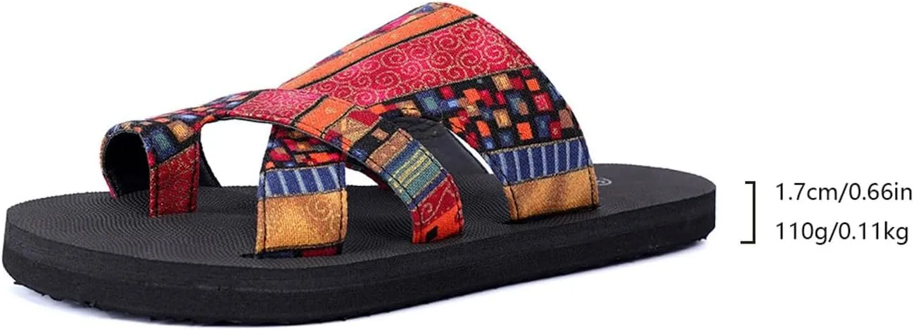 Sandals for Women 2025 Dressy Leopard Printed Flat Slippers Foam Sole Orthopedic Shoes Light-Weight For Beach Travel