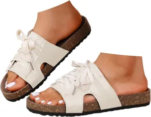 Sandals for Women 2025 Dressy Metal Decoration Slippers For Woman Wedge Heeled Slides For Womens Orthopedic Sandal