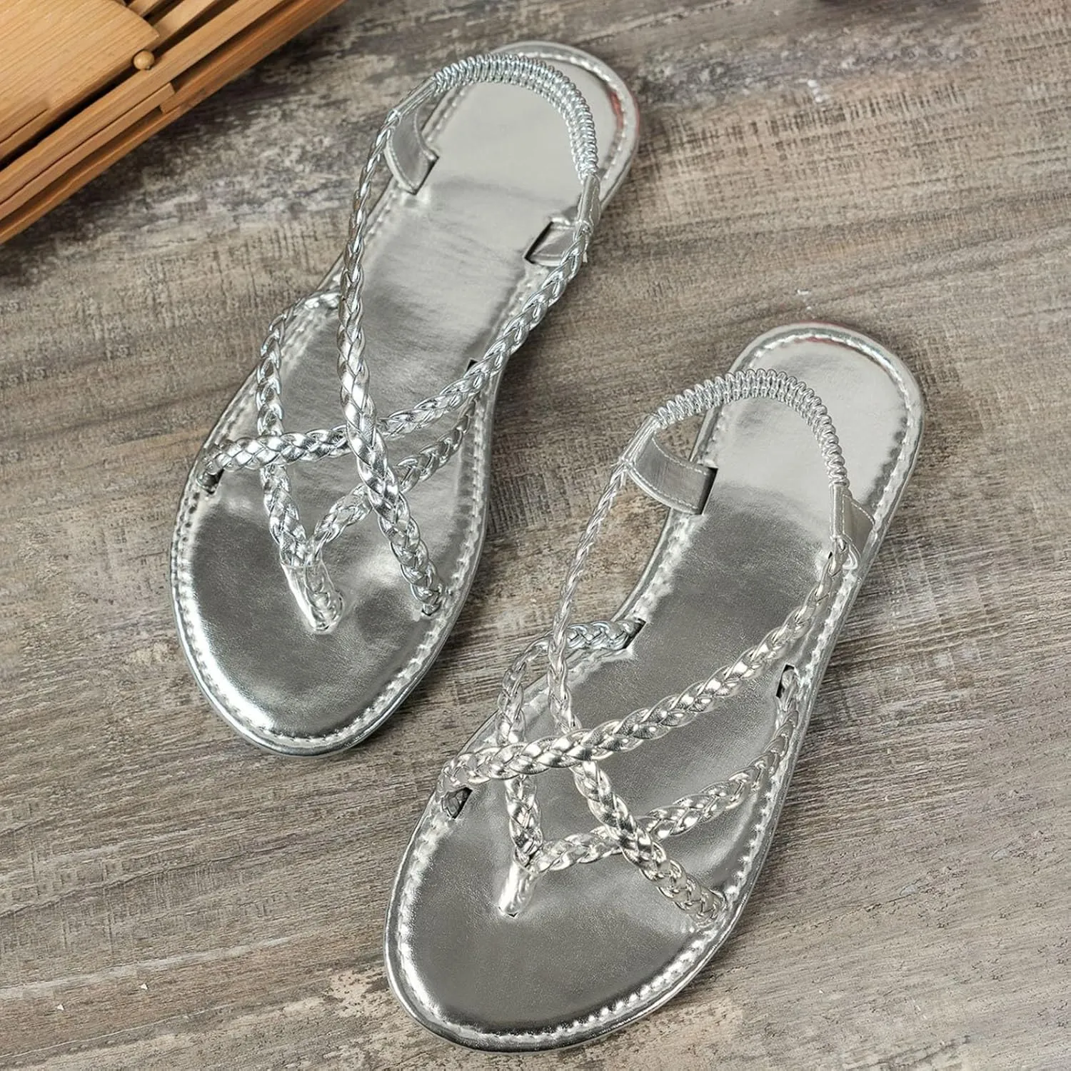 Sandals For Women Clip Toe Flat Roman Shoes Ladies Sandals Ladies Sandals Yoga Mat Mens Flip Flops Casual Sandals