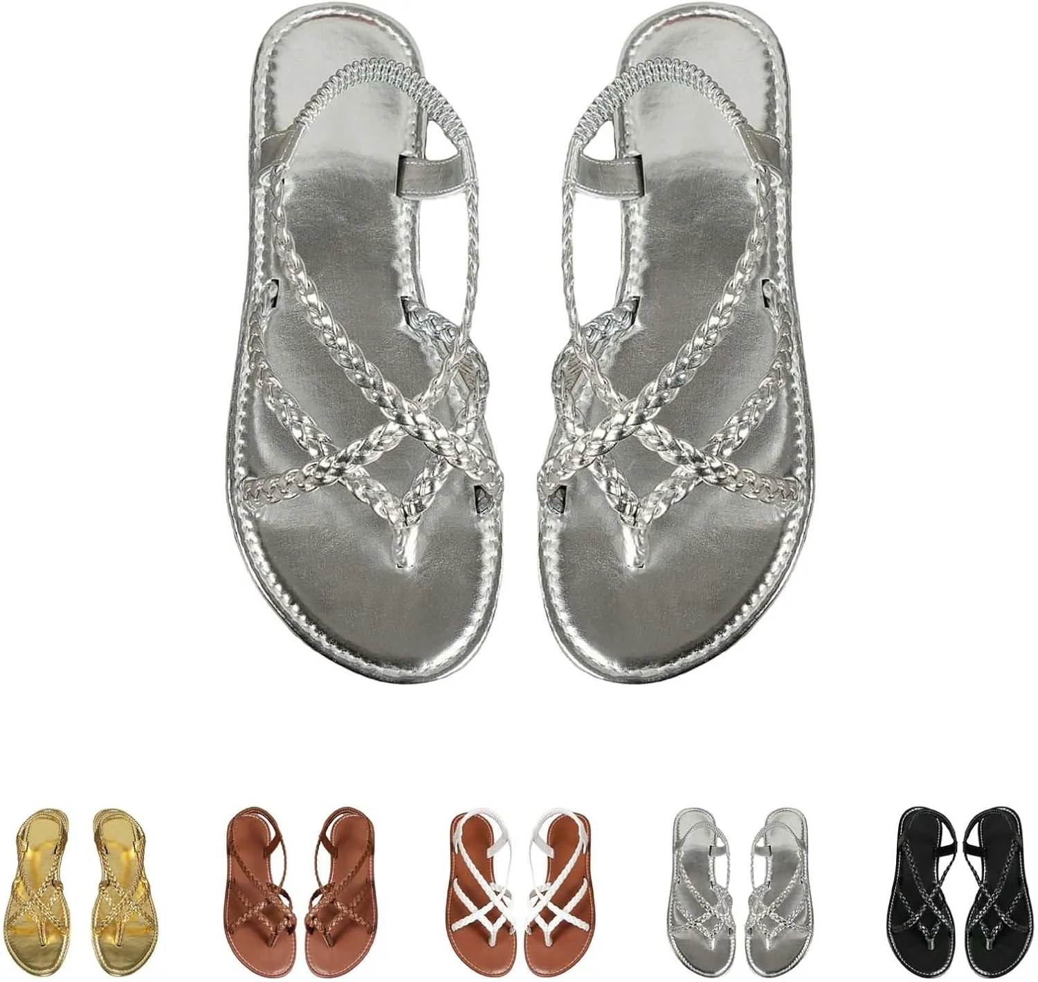 Sandals For Women Clip Toe Flat Roman Shoes Ladies Sandals Ladies Sandals Yoga Mat Mens Flip Flops Casual Sandals