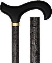Scratch and Dent Faux Leather-Wrapped Adjustable Cane V2242