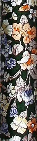 Scratch and Dent Flowers Forever Folding Adjustable Derby Walking Cane With Aluminum Shaft and Brass Collar V1269