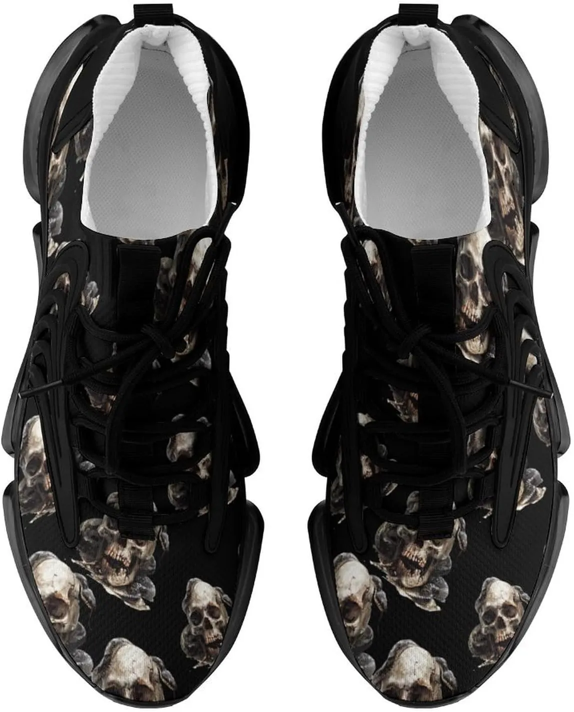 Skull Snake Men's Tennis Shoes Fashion Athletic Sneakers for Sport Walking Running Workout