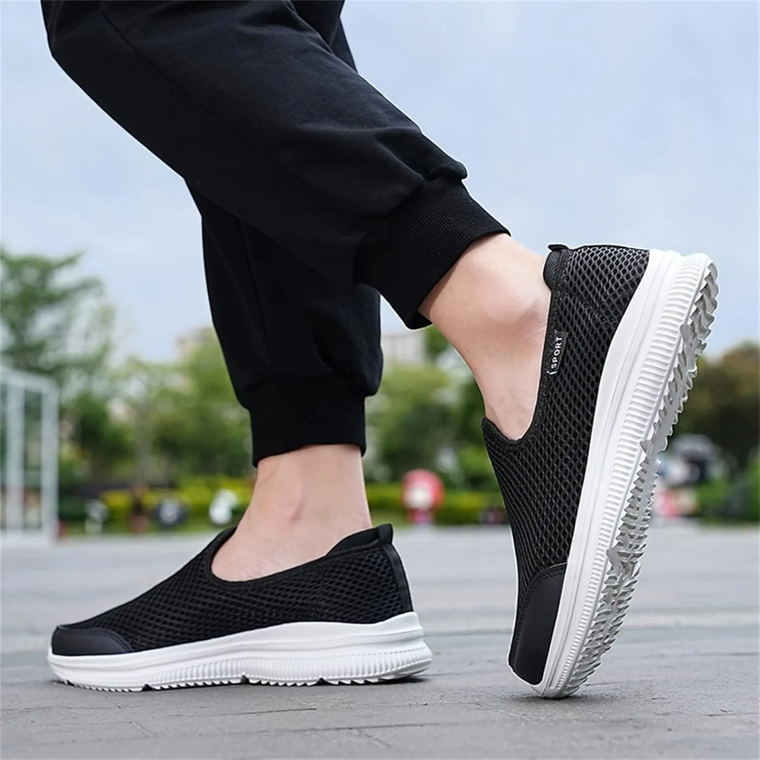Slip On Shoes for Men - Casual Comfortable Athletic Tennis Walking Sneakers for Men with Memory Foam Mens Shoes