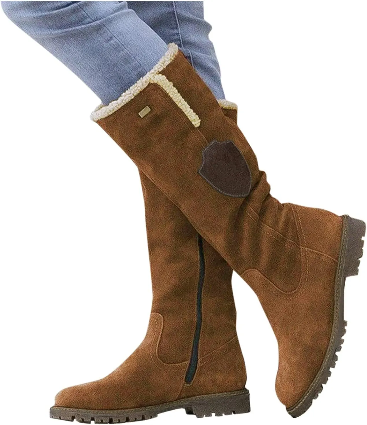 Snow Boots for Women Wide Width Snow Boots for Women Waterproof Size 11 Warm Winter Boots Women Brown Winter Boots for Women Leather Botas Negras Para Mujer Invierno