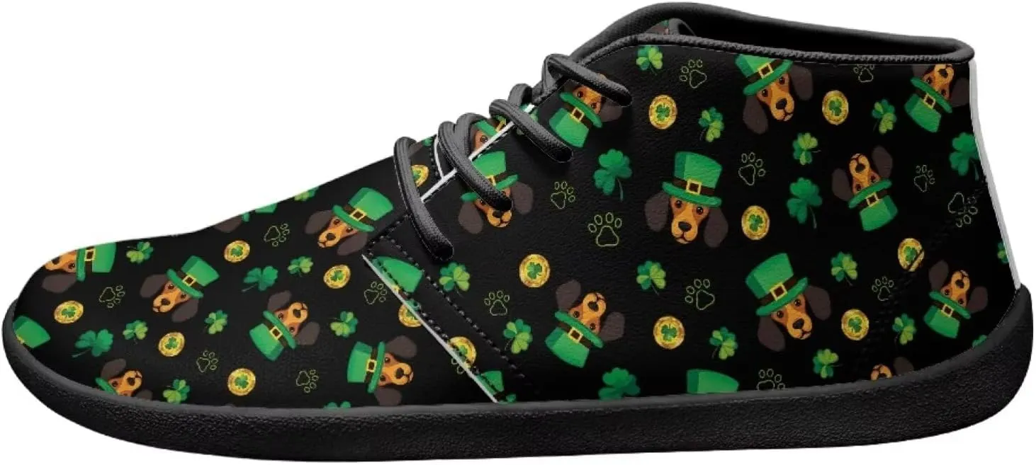 St. Patrick's Day Wide Toe Box Barefoot Shoes for Men Walking Sneaker Stylish Non Slip Zero Drop Sole Running Footwear