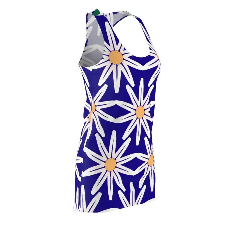 Standout White Flower Racerback Dress