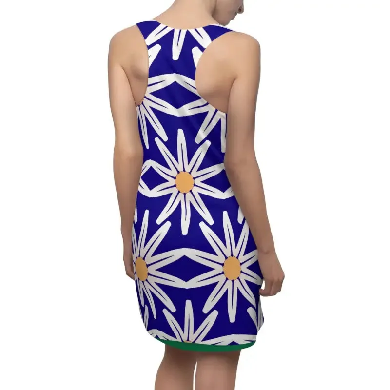 Standout White Flower Racerback Dress