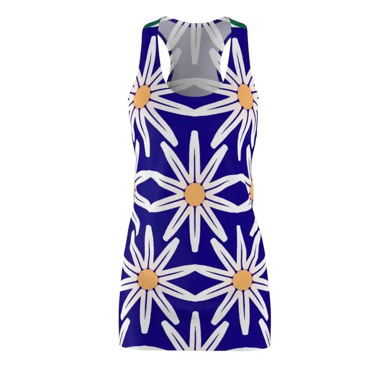 Standout White Flower Racerback Dress