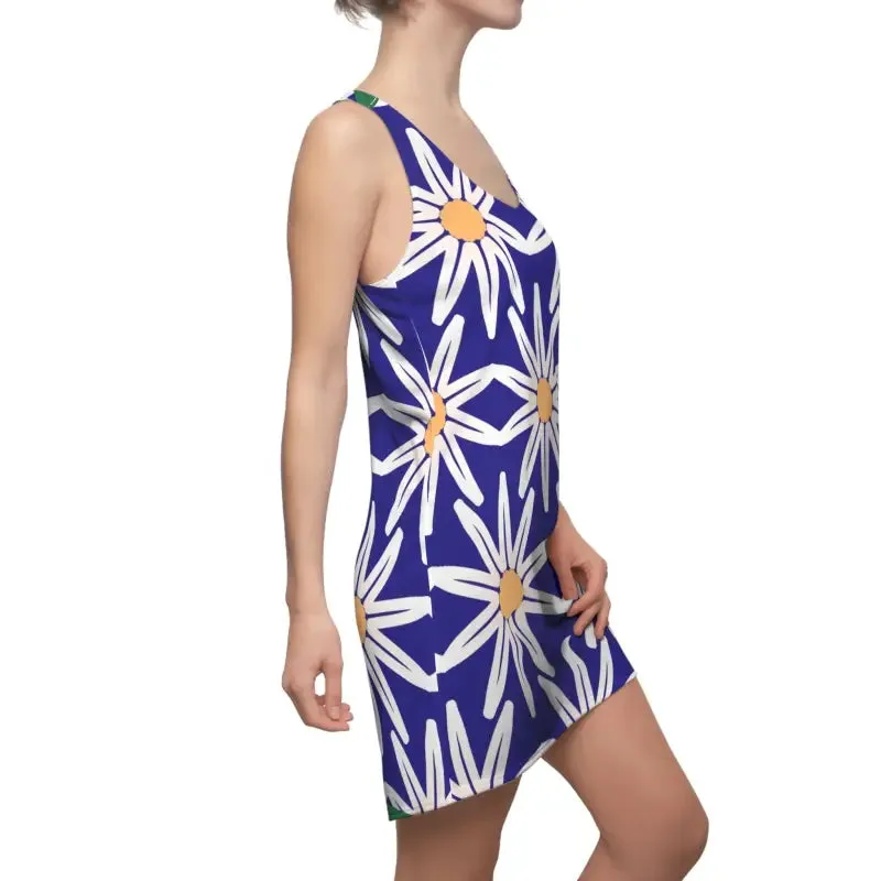 Standout White Flower Racerback Dress