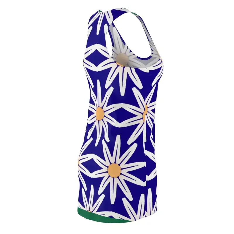 Standout White Flower Racerback Dress
