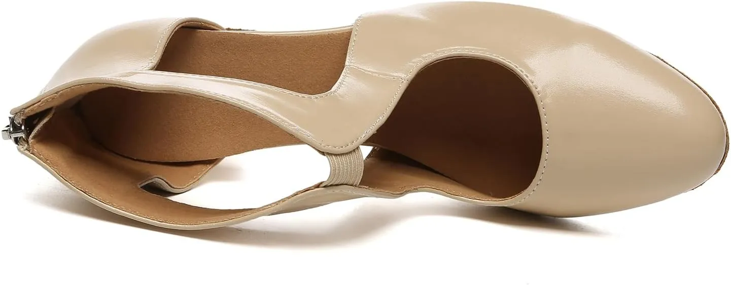 SWDZM Women Latin Ballroom Ankle Dance Shoes Salsa Dancing Heels For Women Comfortable