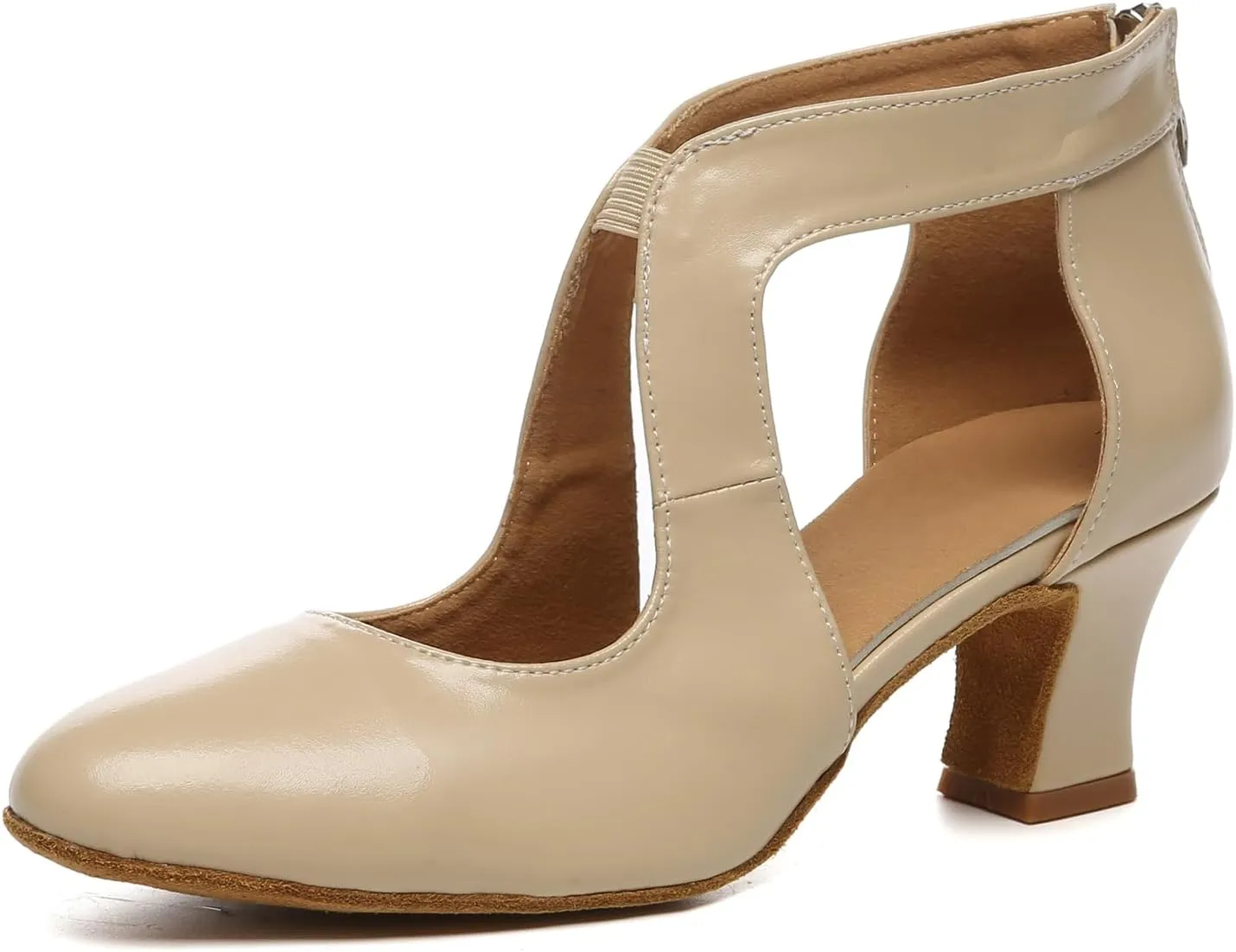 SWDZM Women Latin Ballroom Ankle Dance Shoes Salsa Dancing Heels For Women Comfortable
