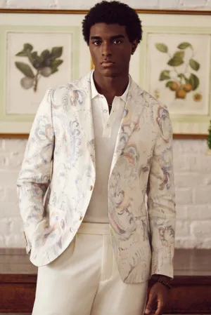 Tallia Slim Fit Abstract Print Jacket
