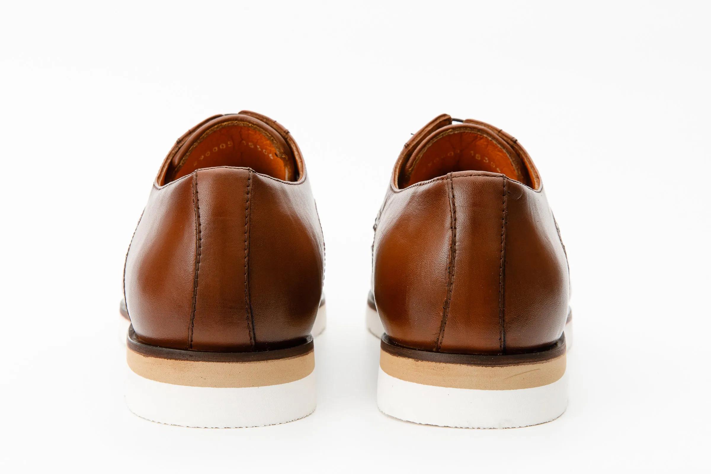 The Molise Tan Wingtip Semi Brogue Derby Men Shoe  Final Sale!