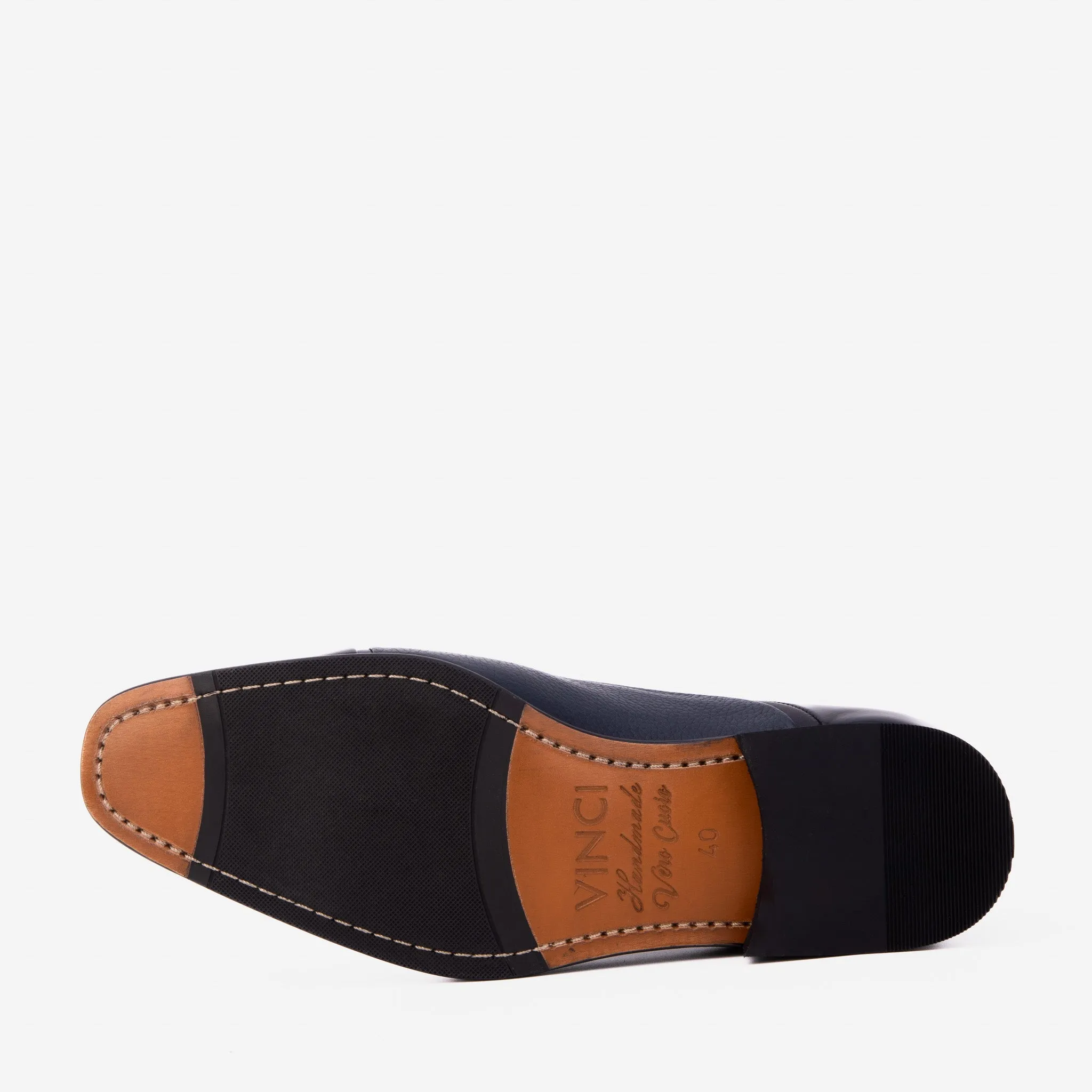 The Rockwell Handmade Navy Blue Cap Toe Men Shoe