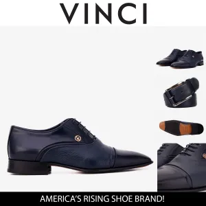 The Rockwell Handmade Navy Blue Cap Toe Men Shoe