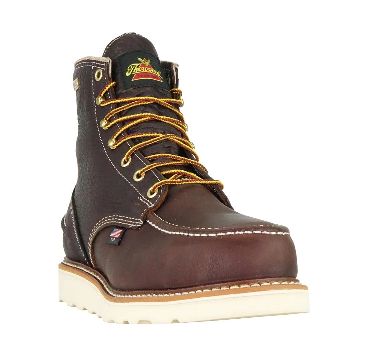 Thorogood 6" Briar Steel Moc Toe Waterproof Lace Up Wedge Work Boots 804-3600