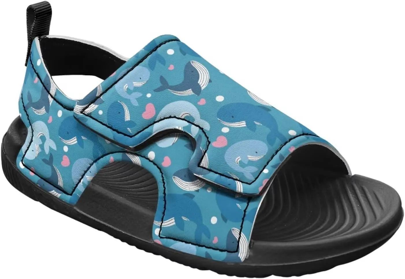 Unisex Sandals for Boys Girls Hook and Loop Sport Outdoor Hiking Athleic Sandals Open Toe Water Shoes Lightweight