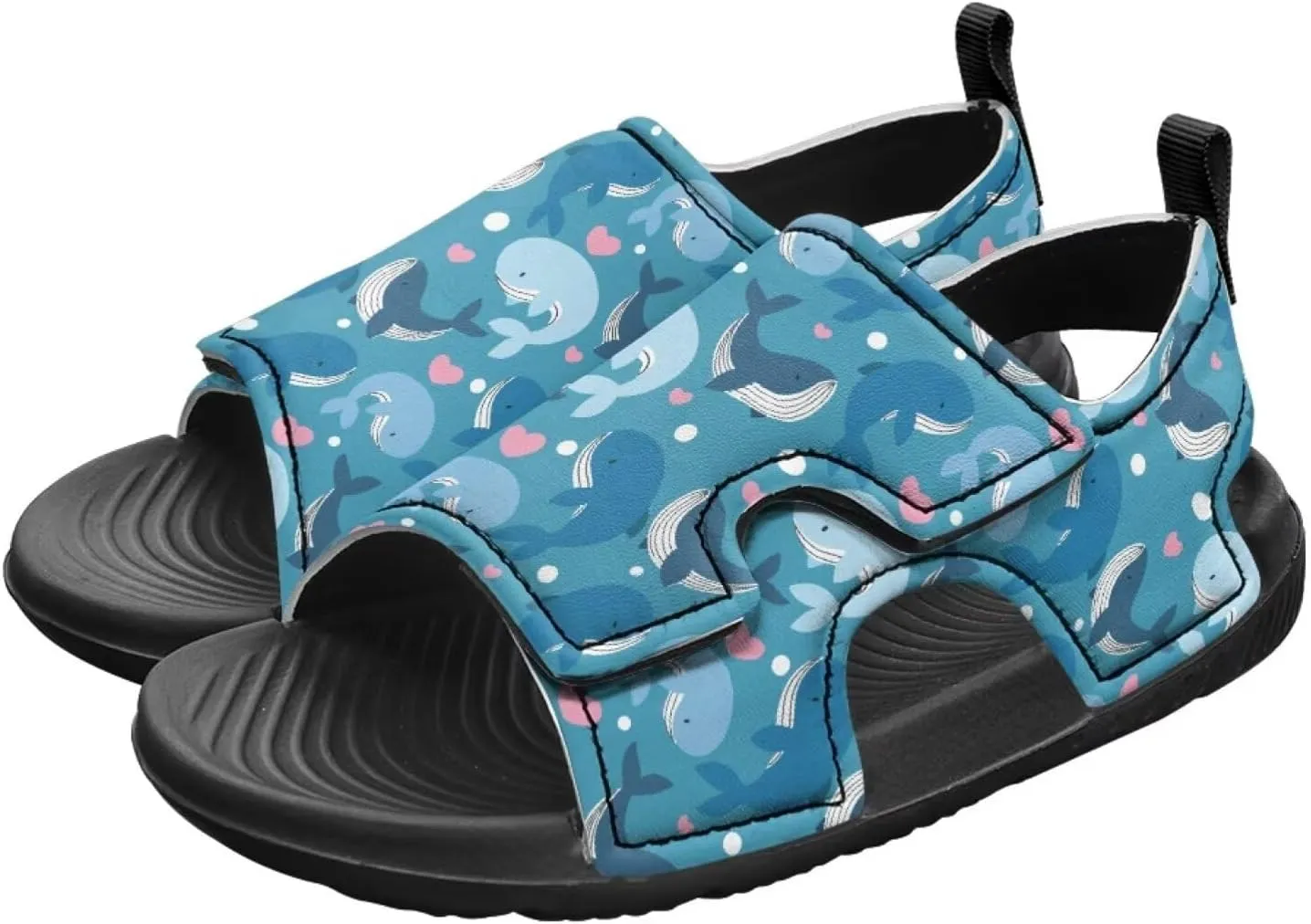 Unisex Sandals for Boys Girls Hook and Loop Sport Outdoor Hiking Athleic Sandals Open Toe Water Shoes Lightweight