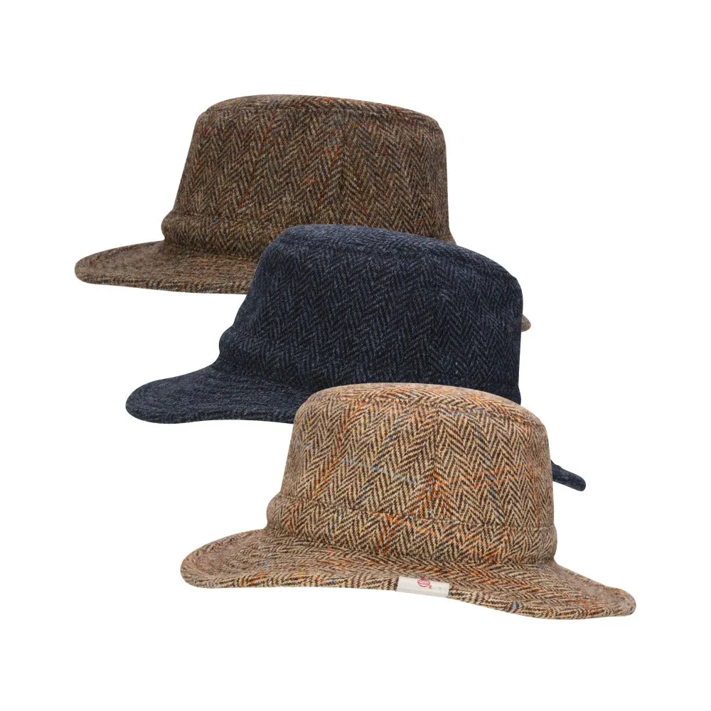 Walker & Hawkes Harris Tweed Berkeley Fedora Hat in Charcoal