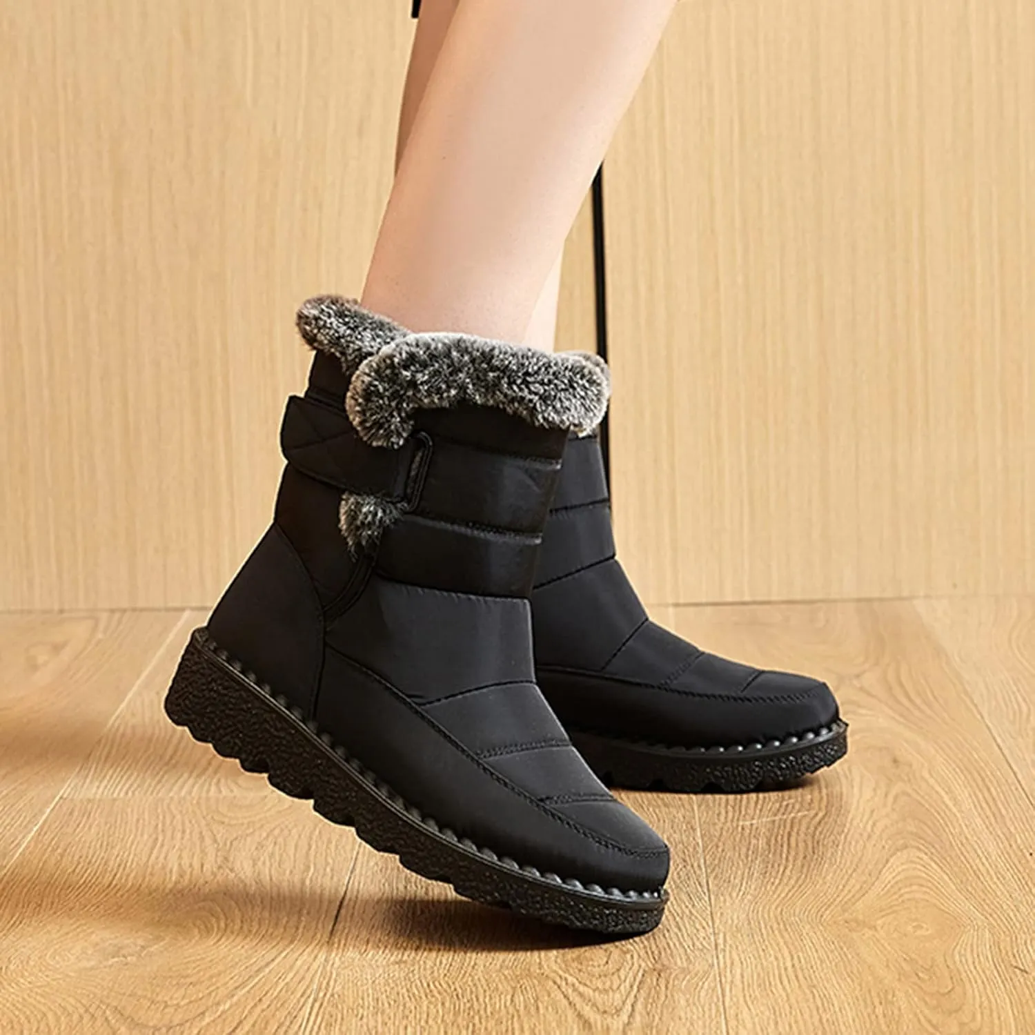 Waterproof Snow Boots for Women Womens Size 8.5 Snow Boot Winter Boots Waterproof Snow Fur Boots Heels for Women Winter Botas De Frio Para Mujer Elegantes Largas