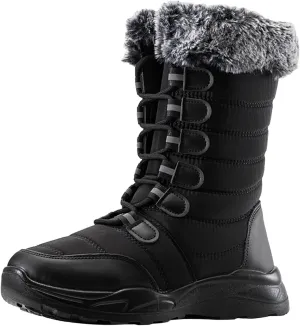 Winter Boots for Women Fashionable Women's Black Work Boots Waterproof Waterproof Snow Boots Wide Woman Winter Leather Knee High Winter Boots Women's Winter Boots Bear Paw Tall