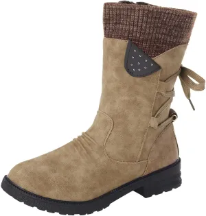 Winter Boots for Women Wide Width Waterproof Snow Boots for Women Size 7 Wide Slip on Boots for Women Ankle Booties Winter Womens Waterproof Boots Tall Tall Winter Boots for Women Pull on