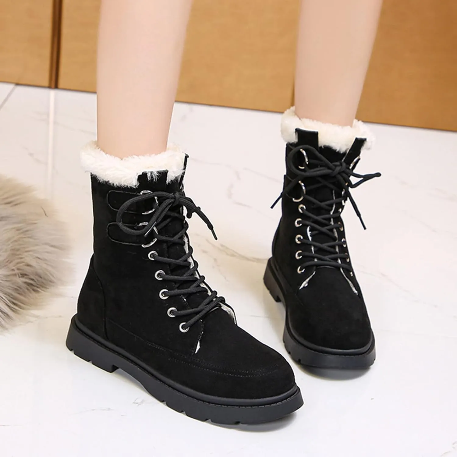 Women Snow Boots Winter Shoes 7w Snow Boot Wide Width Women Winter Boots for Women Snow Non Slip Womens Waterproof Boots Hiking Women's Tall Winter Dress Boots