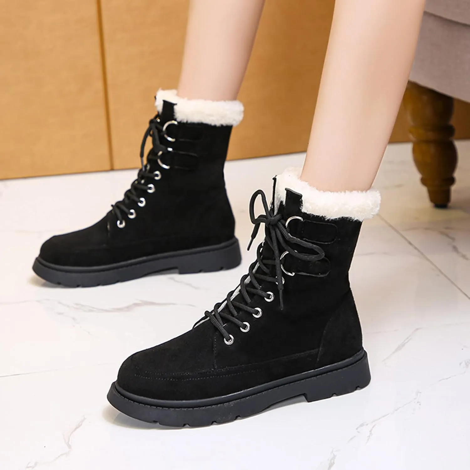 Women Snow Boots Winter Shoes 7w Snow Boot Wide Width Women Winter Boots for Women Snow Non Slip Womens Waterproof Boots Hiking Women's Tall Winter Dress Boots