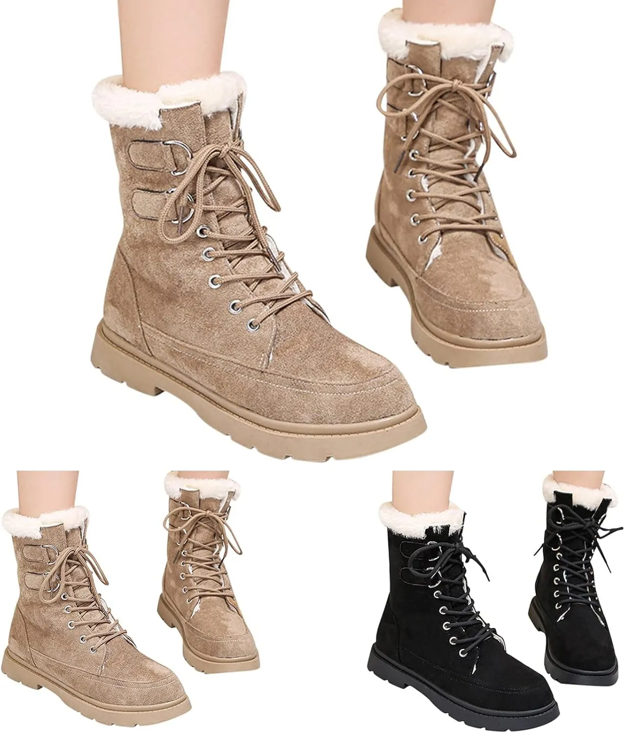 Women Snow Boots Winter Shoes 7w Snow Boot Wide Width Women Winter Boots for Women Snow Non Slip Womens Waterproof Boots Hiking Women's Tall Winter Dress Boots