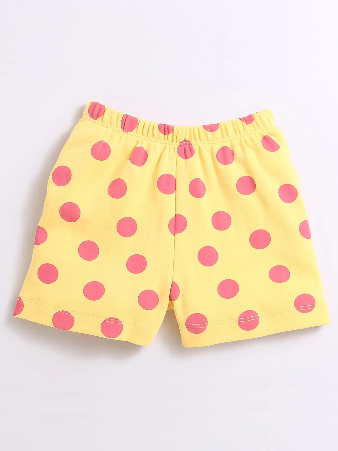 Yellow Printed Night-Suit Sets For Kids Girl.